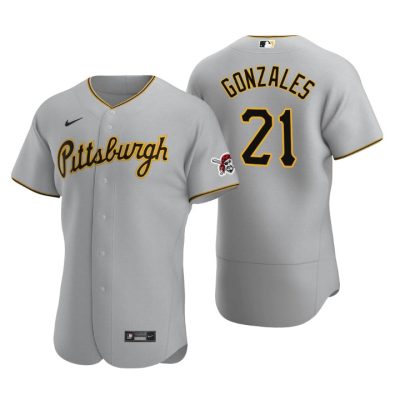 Pittsburgh Pirates Nick Gonzales Gray Authentic 2020 MLB Draft Road Jersey