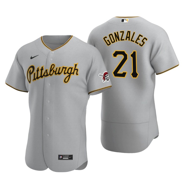 Pittsburgh Pirates Nick Gonzales Gray Authentic 2020 MLB Draft Road Jersey