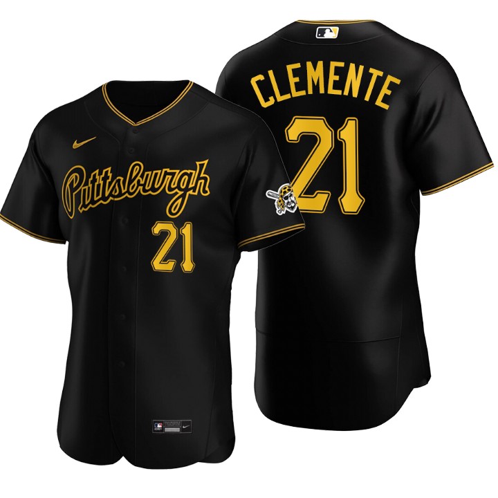Pittsburgh Pirates Roberto Clemente Black Authentic 2020 Alternate Jersey