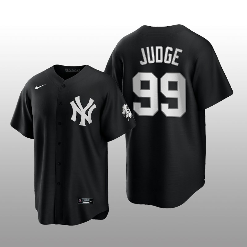 Replica Yankees Aaron Judge All Black Fashion Serise Jersey Black