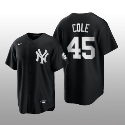 Replica Yankees Gerrit Cole All Black Fashion Serise Jersey Black