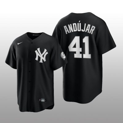 Replica Yankees Miguel Andujar All Black Fashion Serise Jersey Black