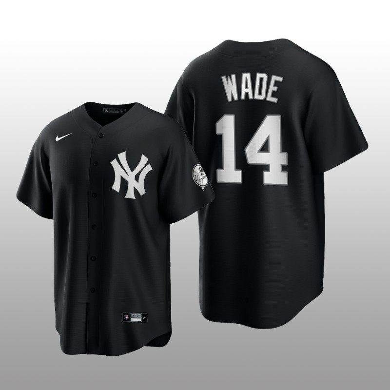 Replica Yankees Tyler Wade All Black Fashion Serise Jersey Black