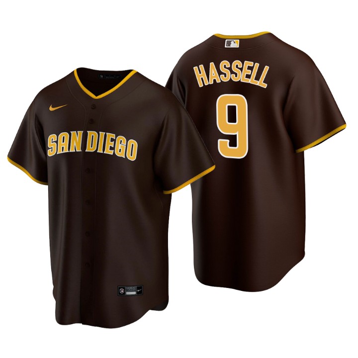 San Diego Padres Robert Hassell Brown 2020 MLB Draft Road Replica Jersey
