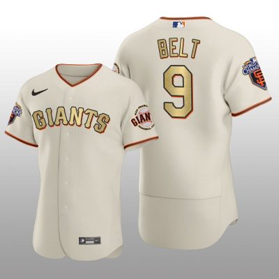 San Francisco Giants Brandon Belt World Series Champions 2010 Cream Jersey