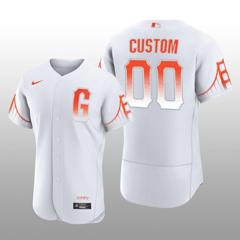 San Francisco Giants Custom City Connect Authentic White Jersey