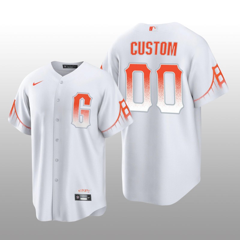 San Francisco Giants Custom City Connect Replica White Jersey