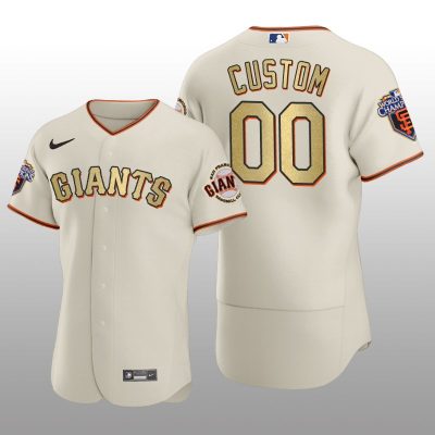 San Francisco Giants Custom World Series Champions 2010 Cream Jersey