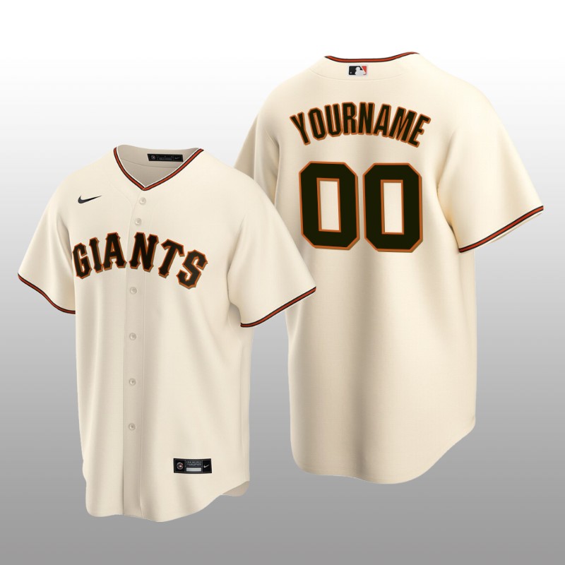San Francisco Giants yourname Cream Home 2020 Official Replica Team Jersey