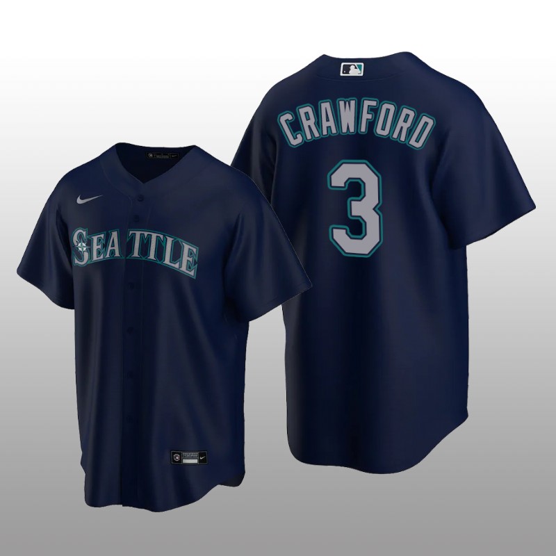 Seattle Mariners J.P. Crawford Navy Alternate 2020 Replica Player Jersey