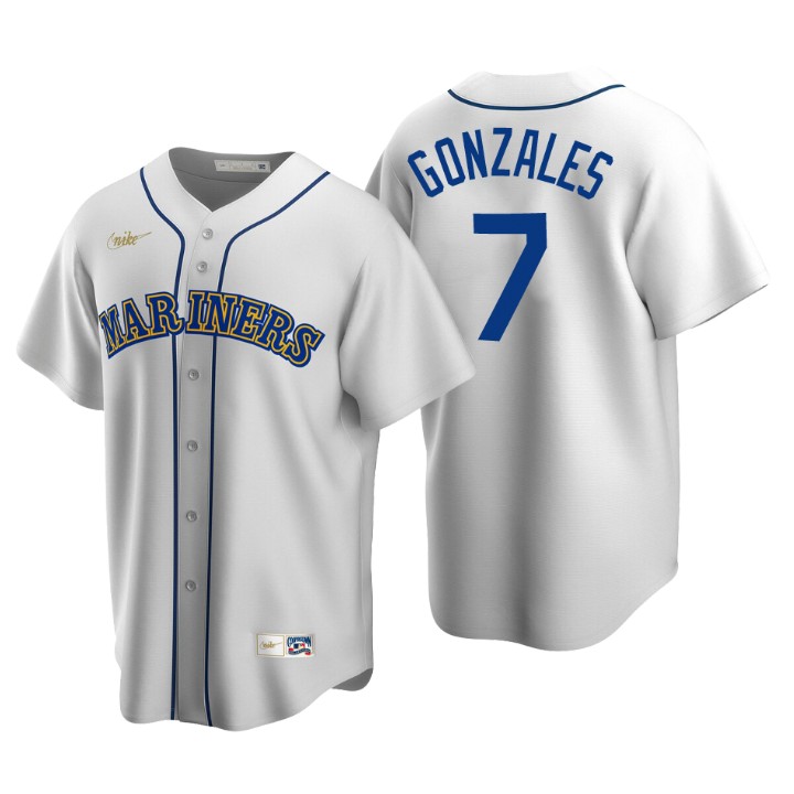 Seattle Mariners Marco Gonzales White Cooperstown Collection Home Jersey