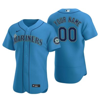 Seattle Mariners Royal 2020 Alternate Authentic Custom Men's Jersey