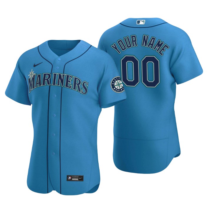 Seattle Mariners Royal 2020 Alternate Authentic Custom Men's Jersey