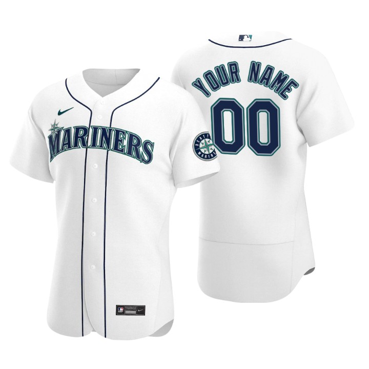 Seattle Mariners White 2020 Home Authentic Custom Men's Jersey