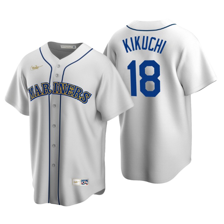 Seattle Mariners Yusei Kikuchi White Cooperstown Collection Home Jersey