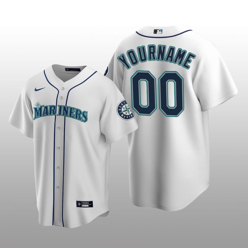 Seattle Mariners yourname White Home 2020 Replica Player Jersey