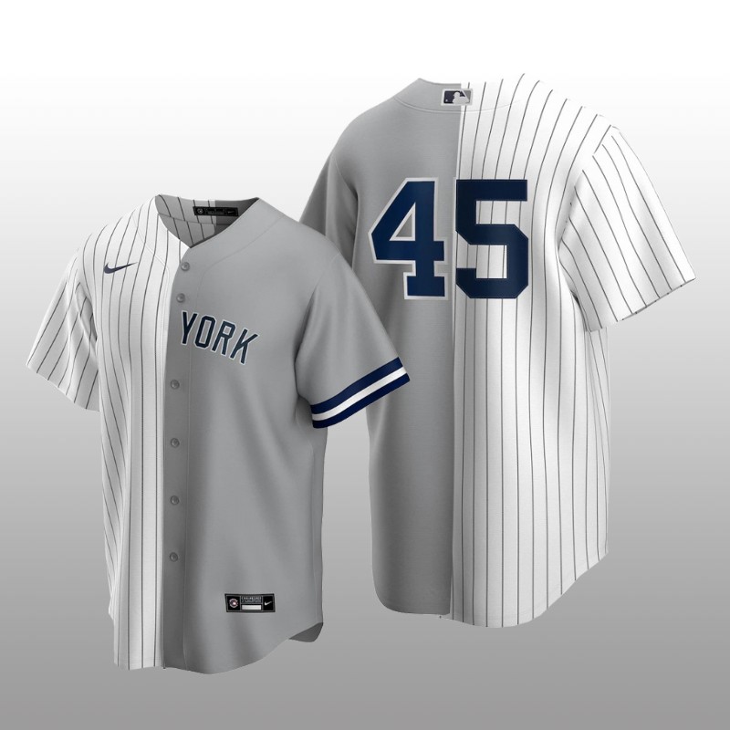 Split Replica Jersey Gerrit Cole White-Gray New York Yankees