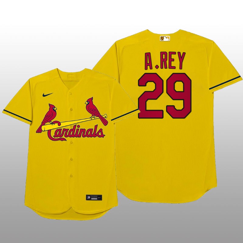 St. Louis Cardinals Alex Reyes MLB Players Weekend Nickname Yellow Jersey