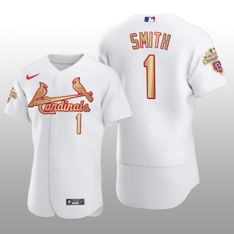 St. Louis Cardinals Ozzie Smith World Series Champions Nike White Jersey
