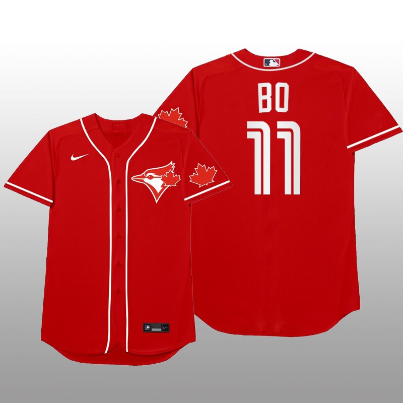 Toronto Blue Jays Bo Bichette MLB Players Weekend Nickname Red Jersey