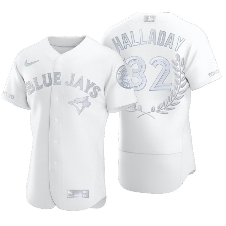 Toronto Blue Jays Roy Halladay White Awards Collection AL Cy Young Jersey