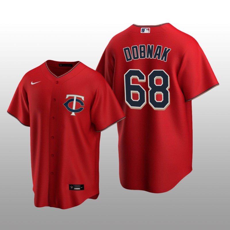Twins Randy Dobnak Men's Jersey Red Alternate Nike Replica
