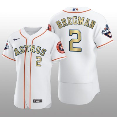 White 2017 World Series Champions Alex Bregman Houston Astros Jersey