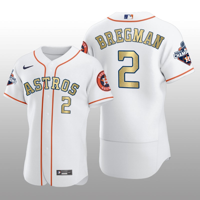 White 2017 World Series Champions Alex Bregman Houston Astros Jersey