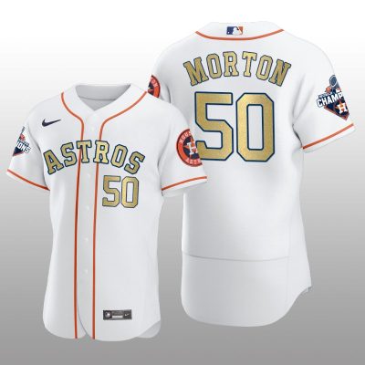 White 2017 World Series Champions Charlie Morton Houston Astros Jersey