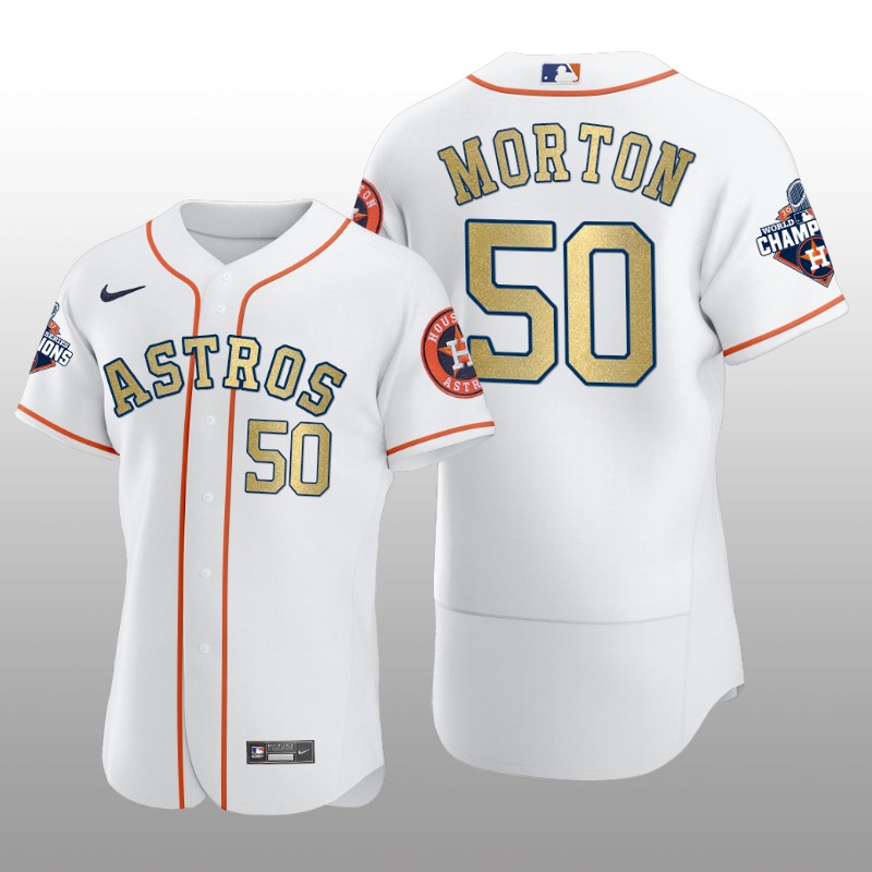 White 2017 World Series Champions Charlie Morton Houston Astros Jersey