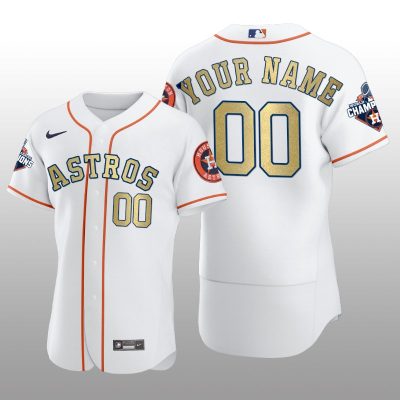 White 2017 World Series Champions Custom Houston Astros Jersey