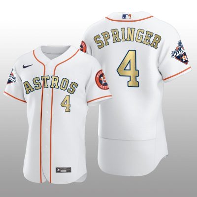 White 2017 World Series Champions George Springer Houston Astros Jersey