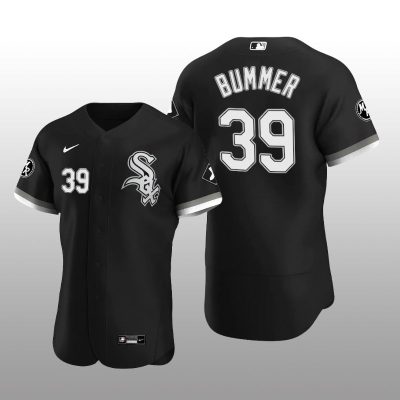 White Sox Aaron Bummer MR Patch Authentic Alternate Black Jersey
