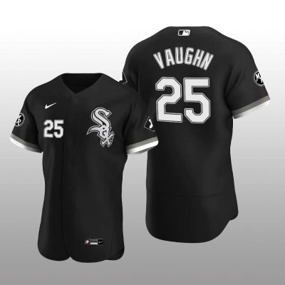 White Sox Andrew Vaughn MR Patch Authentic Alternate Black Jersey