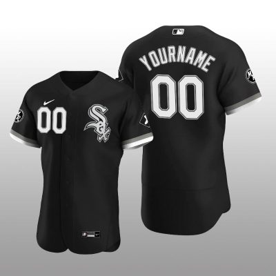 White Sox Custom MR Patch Authentic Alternate Black Jersey