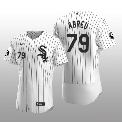 White Sox Jose Abreu MR Patch Authentic Home Jersey White Black