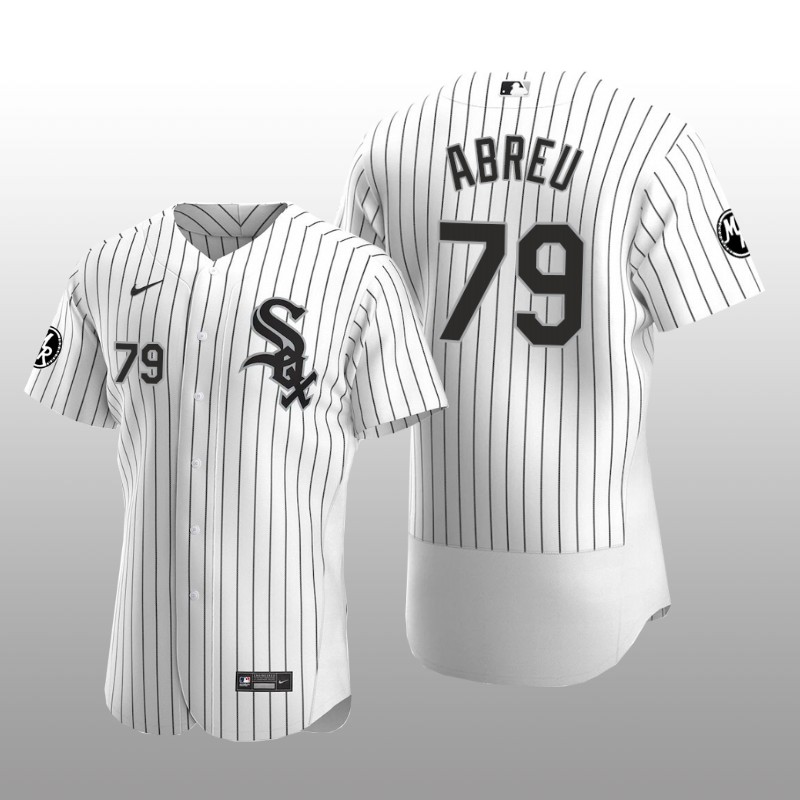 White Sox Jose Abreu MR Patch Authentic Home Jersey White Black