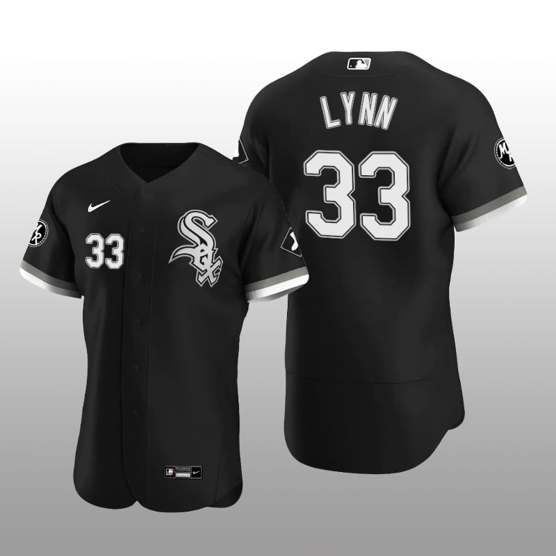 White Sox Lance Lynn MR Patch Authentic Alternate Black Jersey