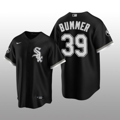 White Sox MR Patch Aaron Bummer Replica Black Alternate Jersey