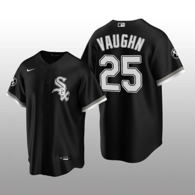 White Sox MR Patch Andrew Vaughn Replica Black Alternate Jersey
