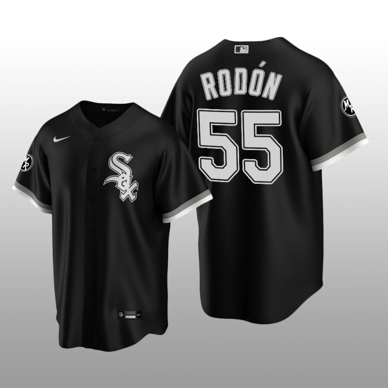 White Sox MR Patch Carlos Rodon Replica Black Alternate Jersey
