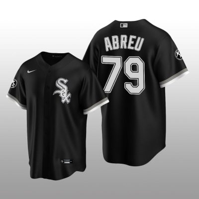 White Sox MR Patch Jose Abreu Replica Black Alternate Jersey