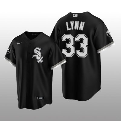 White Sox MR Patch Lance Lynn Replica Black Alternate Jersey