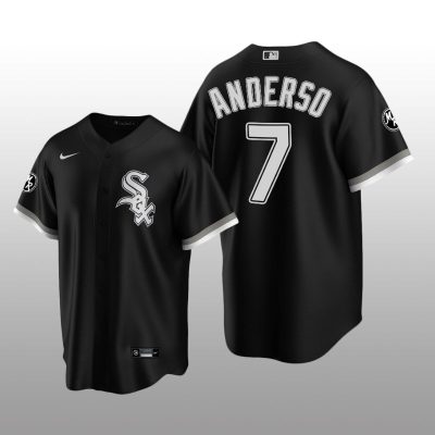 White Sox MR Patch Tim Anderson Replica Black Alternate Jersey