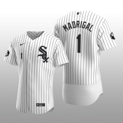White Sox Nick Madrigal MR Patch Authentic Home Jersey White Black