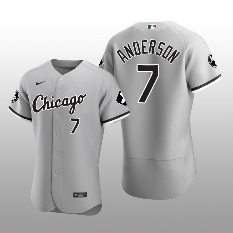 White Sox Tim Anderson MR Patch Authentic Jersey Gray