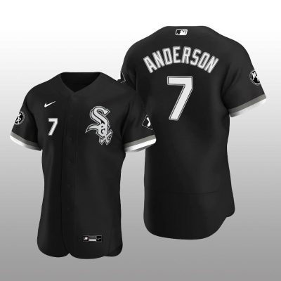 White Sox Tim Anderson MR Patch Authentic Alternate Black Jersey
