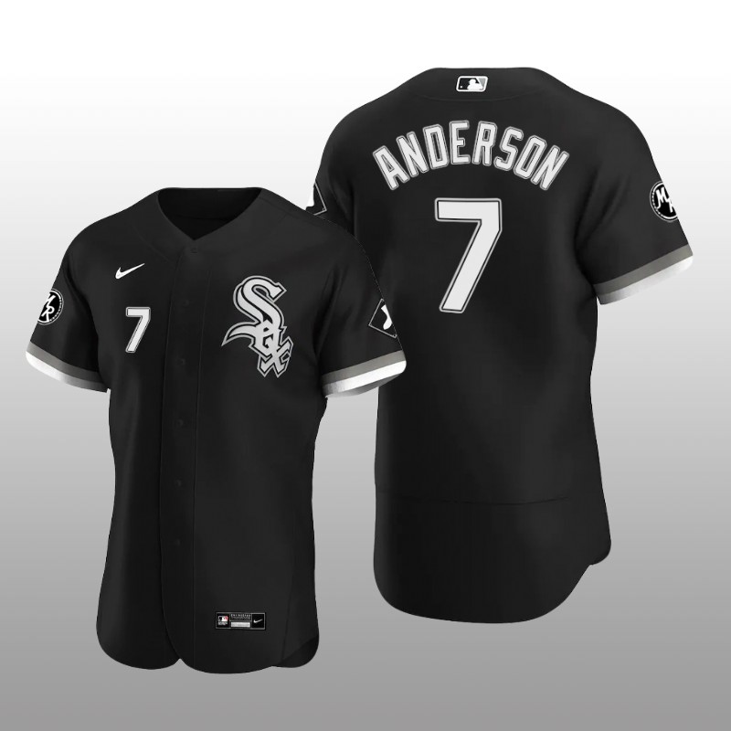 White Sox Tim Anderson MR Patch Authentic Alternate Black Jersey