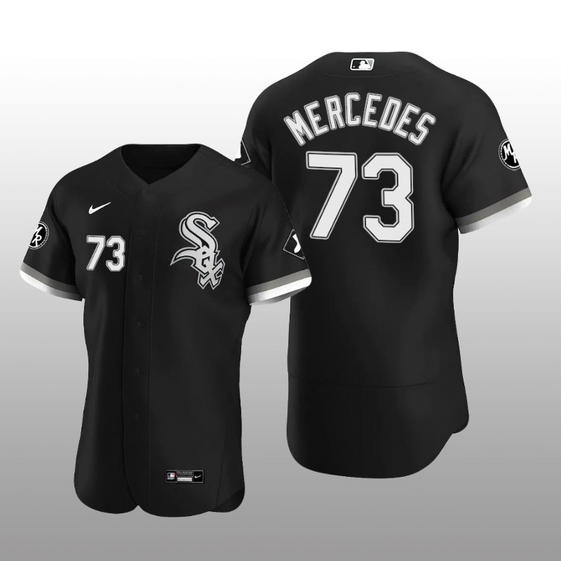 White Sox Yermin Mercedes MR Patch Authentic Alternate Black Jersey
