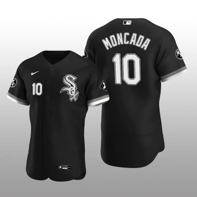 White Sox Yoan Moncada MR Patch Authentic Alternate Black Jersey
